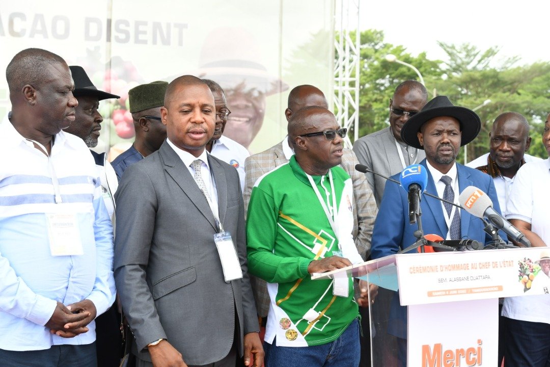 09/06/22 Le Conseil du Café-Cacao aux côtés des producteurs pour célébrer le Président Alassane OUATTARA à Yamoussoukro.